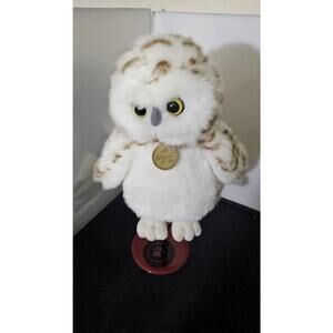 Miyoni Tots By Aurora Owl Plush 2020 8" Snow Owl White Brown Stuffed Animal W1